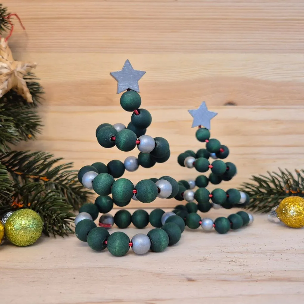 Holzperlen Weihnachtsbäume Twist • Bastelset