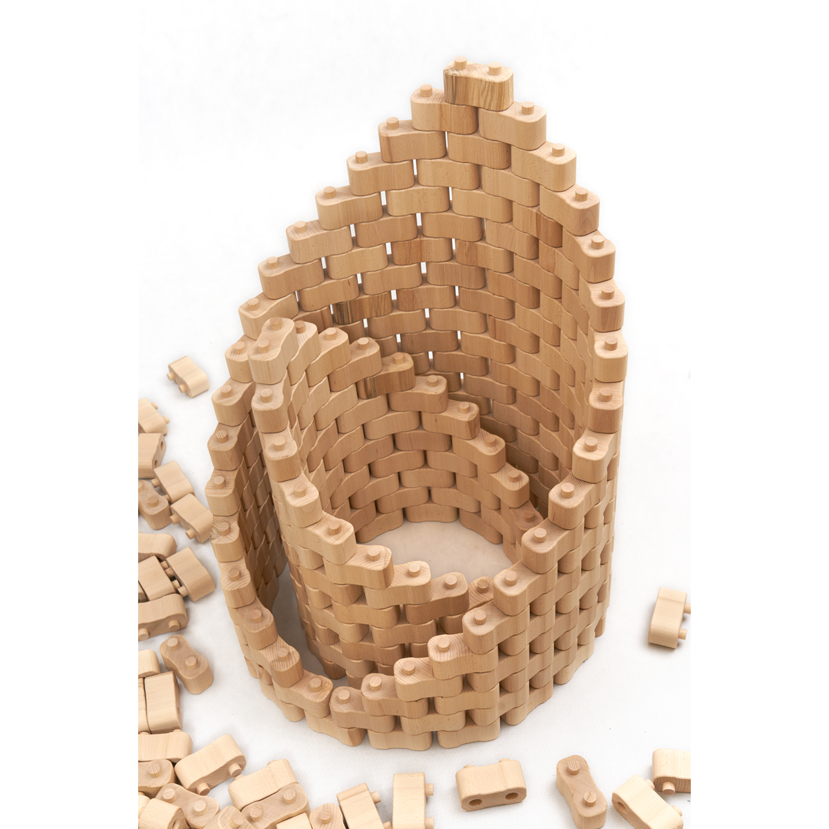 Konstruktionsholz, Holzbaustein, Holzbausteine, Holzturm, Holzspielzeug