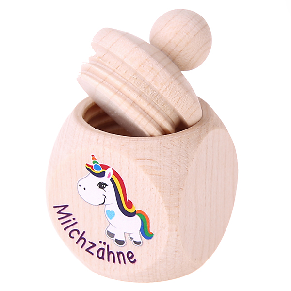 Milchzahndose Einhorn Regenbogen