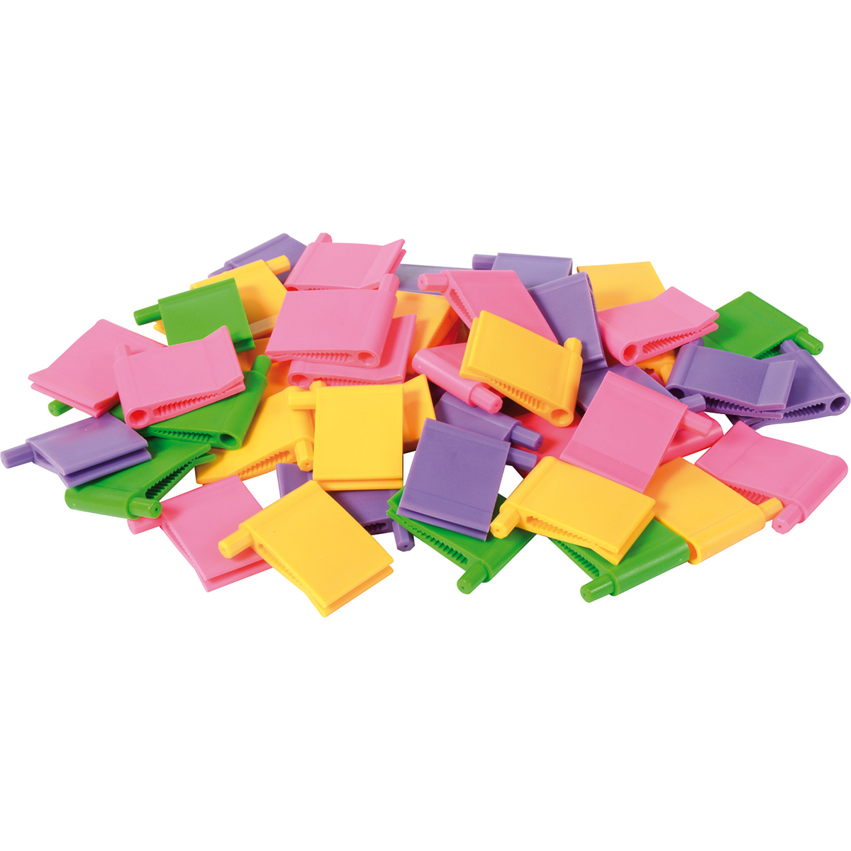 Spielzeugclips, Klemmverschluss, Baustein-Clip, farbige Clip-Teile, Kunststoffclips