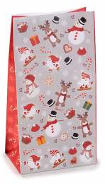 Christmas gift bag with tag light gray 7 in stock 