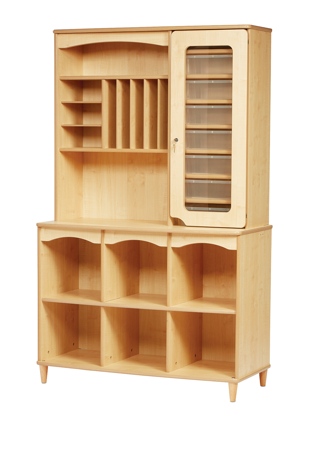 Holzschrank, Küchenregal, Vitrinenschrank, Fachboden, Aufbewahrungsschrank, Vitrine, Küchenboard, Holz, Regal, Schrank, Küchenschrank, Vitrinenschrank, Holz, Regalmodule, Schubladenteil