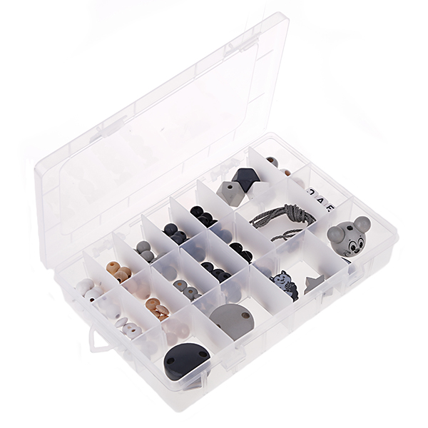 Schnullerketten Starterset grau