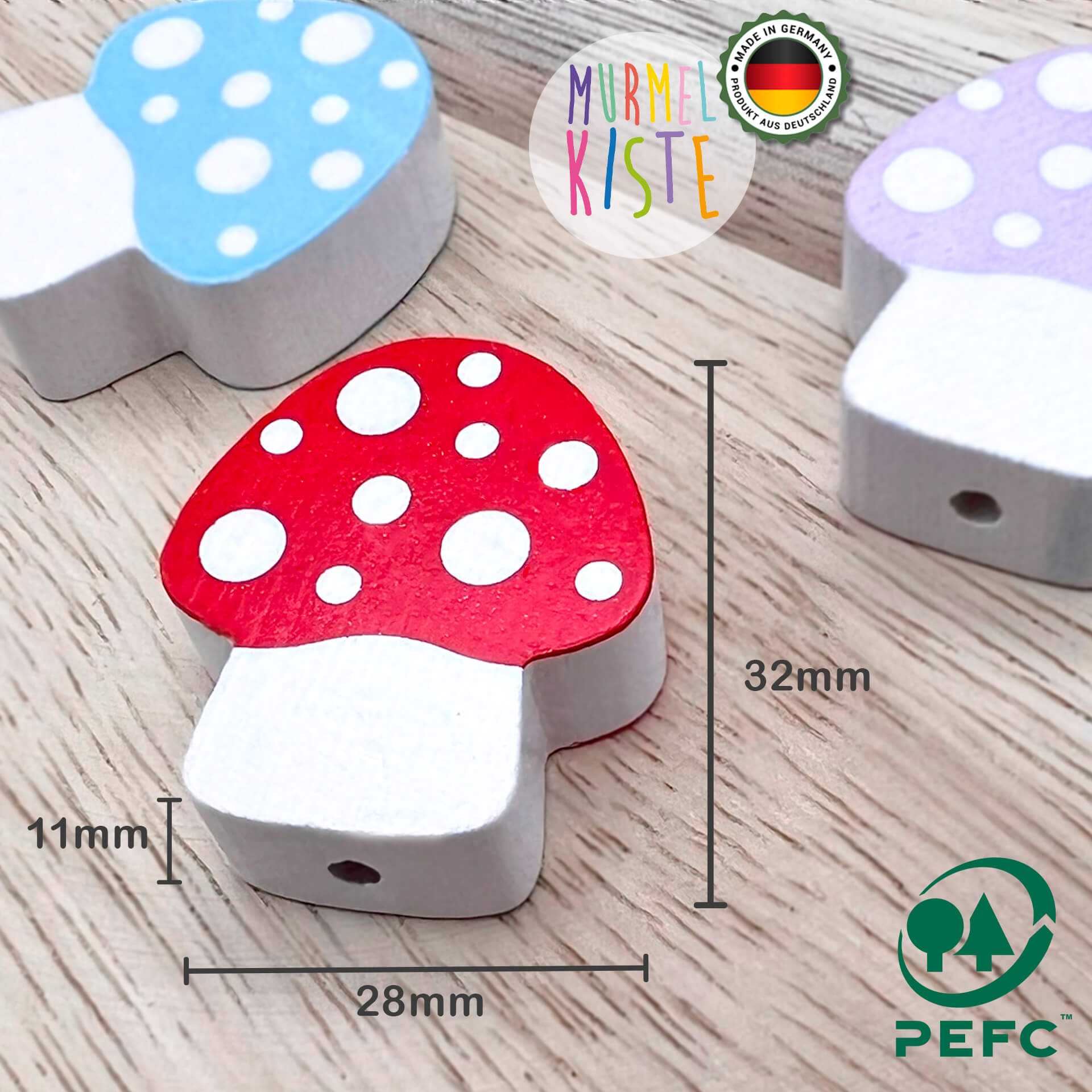 Mushroom motif bead