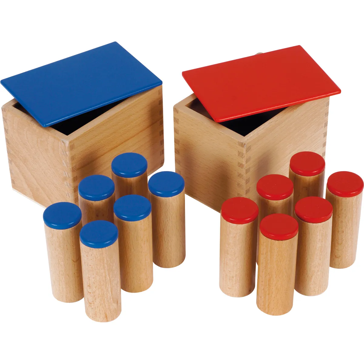 holzspielzeug, sortieren, farben, kugeln, würfel, Holzspielzeug, Stapelwürfel, Pfeifenstöcke, Holzbox, Blaurot