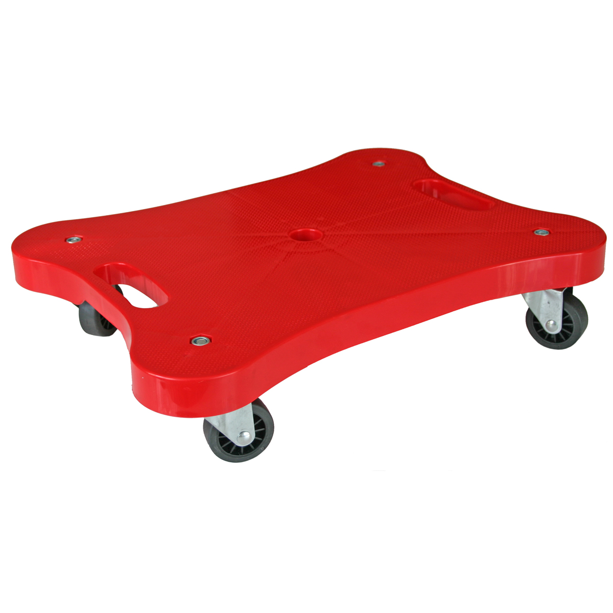 Plattform, Rollwagen, Gummiräder, Rot, Gehhilfe
