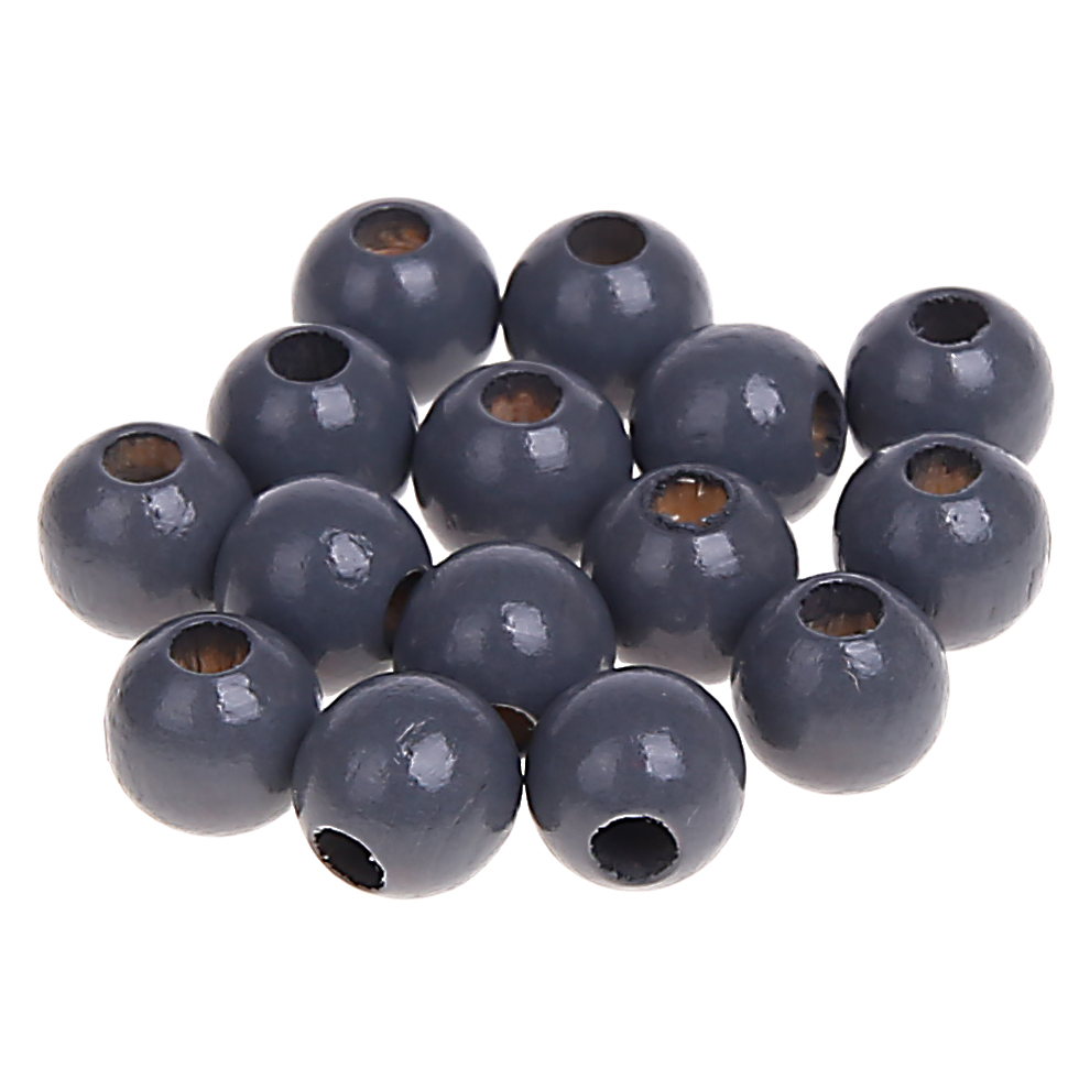 Holzperlen 8mm • 50 Stück grau 47 auf Lager