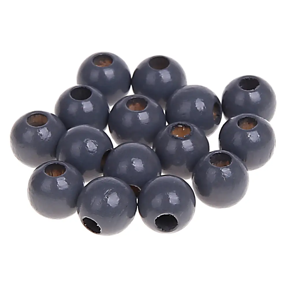 Holzperlen 8mm • 50 Stück grau 93 auf Lager