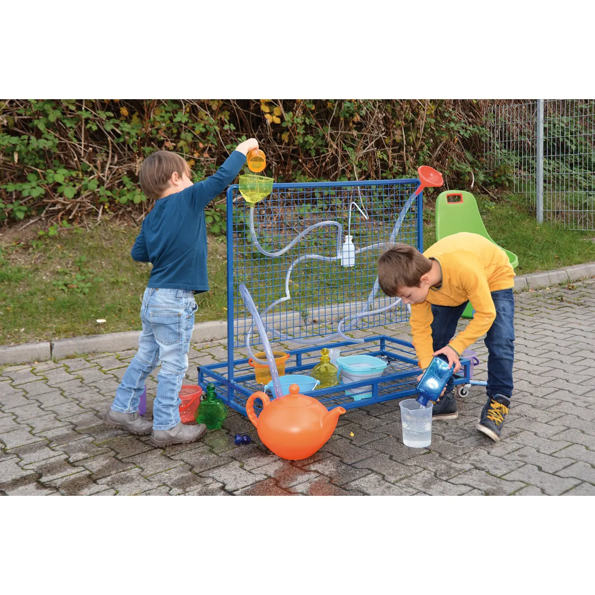 Kinder-Wasserspiel, Wasserlauf, Spielzeug-Aquarium, Gartenspielzeug, Kunststoffbehälter, Wasserspiel, Wasserspielzeug, Kinderwerkbank, Garten-Spiel, Kunststoffbehälter