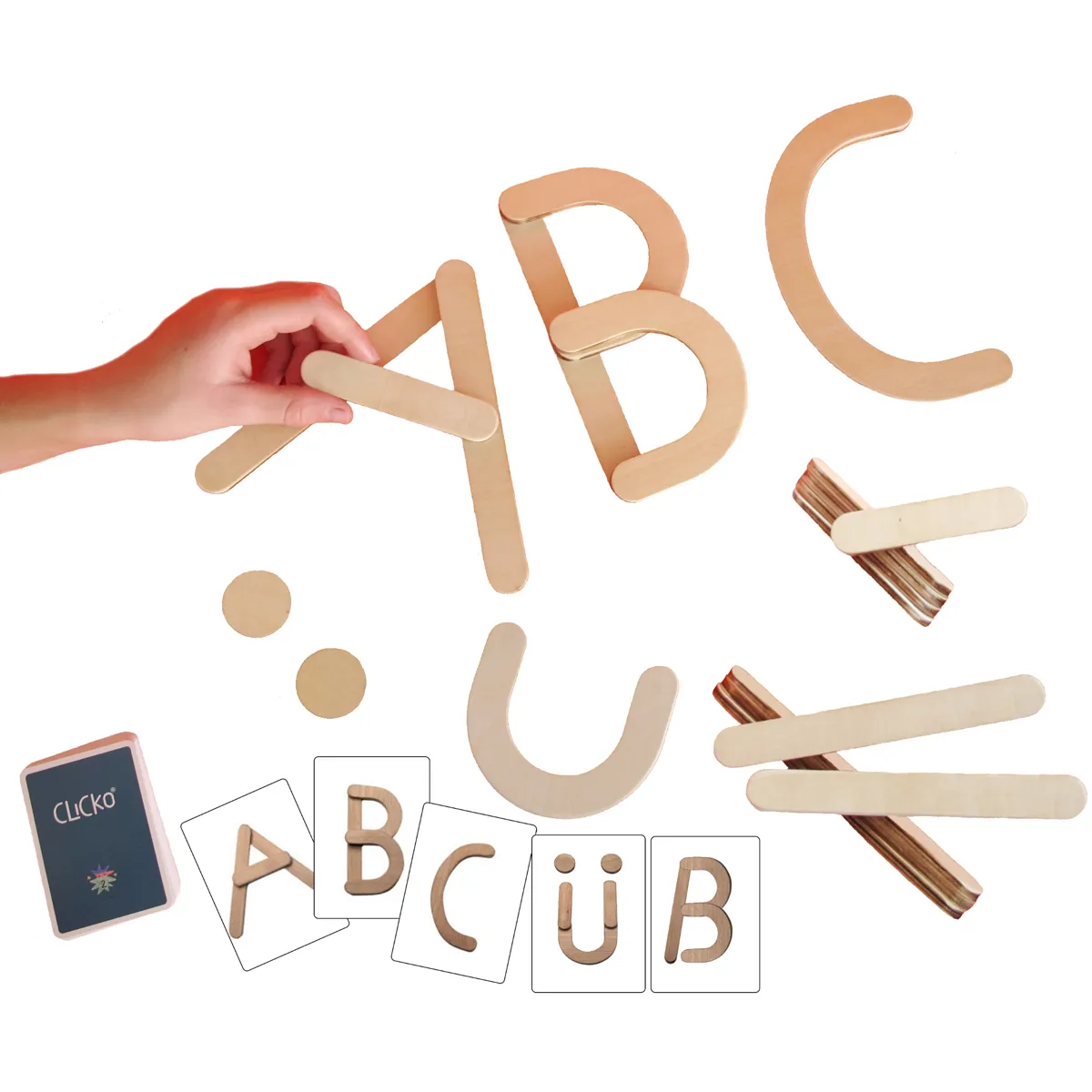 Holzbausteine, Bauklötze, Buchstaben, Puzzles, Kinder-Spielzeug, Holzstempel, Lerntafel, Alphabet, Buchstaben, Pädagogisches Spielzeug