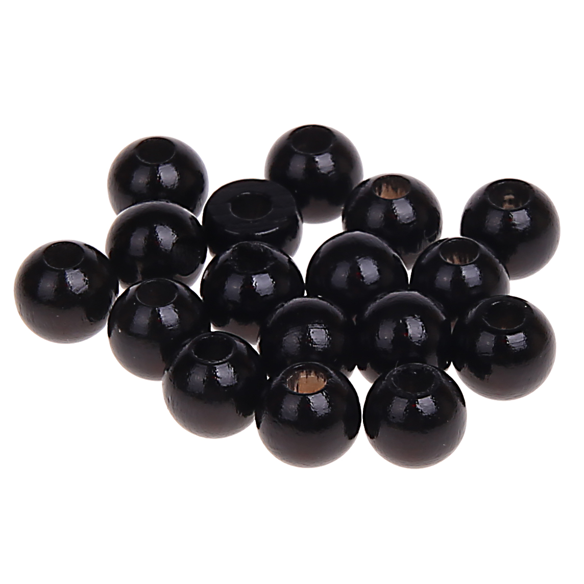 Holzperlen 8mm • 50 Stück schwarz 235 auf Lager
