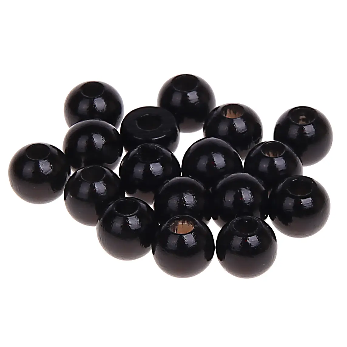 Holzperlen 8mm • 50 Stück schwarz 163 auf Lager