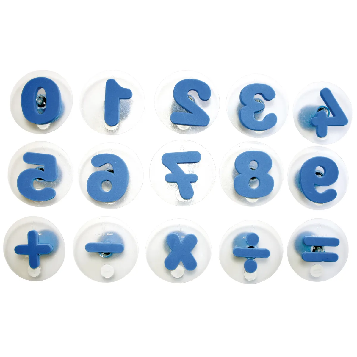 Alphabetmagneten, Buchstabenmagneten, blaue Buchstaben, runde Magnete, Kunststoffmagneten, Alphabet-Magneten, blaue Buchstaben, runde Basen, Plastikmagneten, Bildungsspielzeug