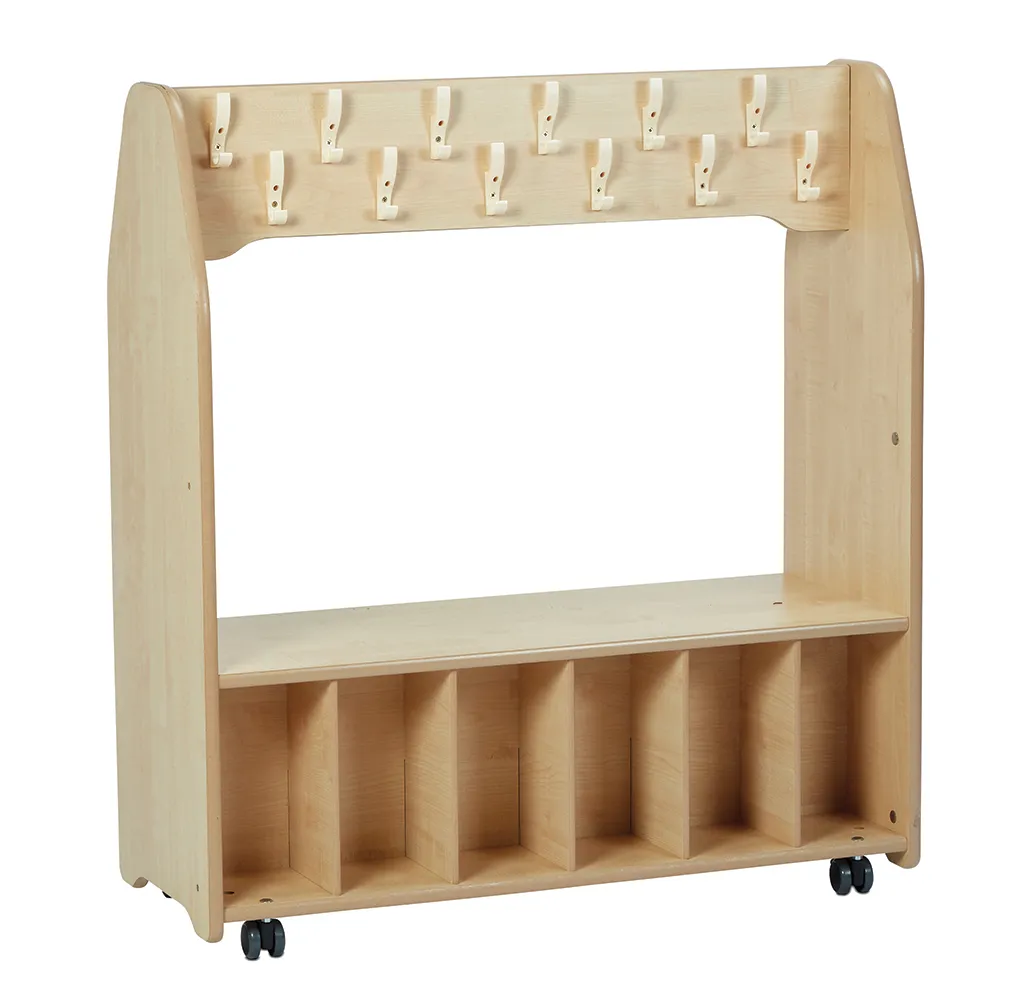 Holzregal, Aufbewahrung, Hakenleiste, Mobil, Kellnerwagens, Holz Regal, Schuhregal, Schrittregal, Aufbewahrungseinheit, Hakenleiste