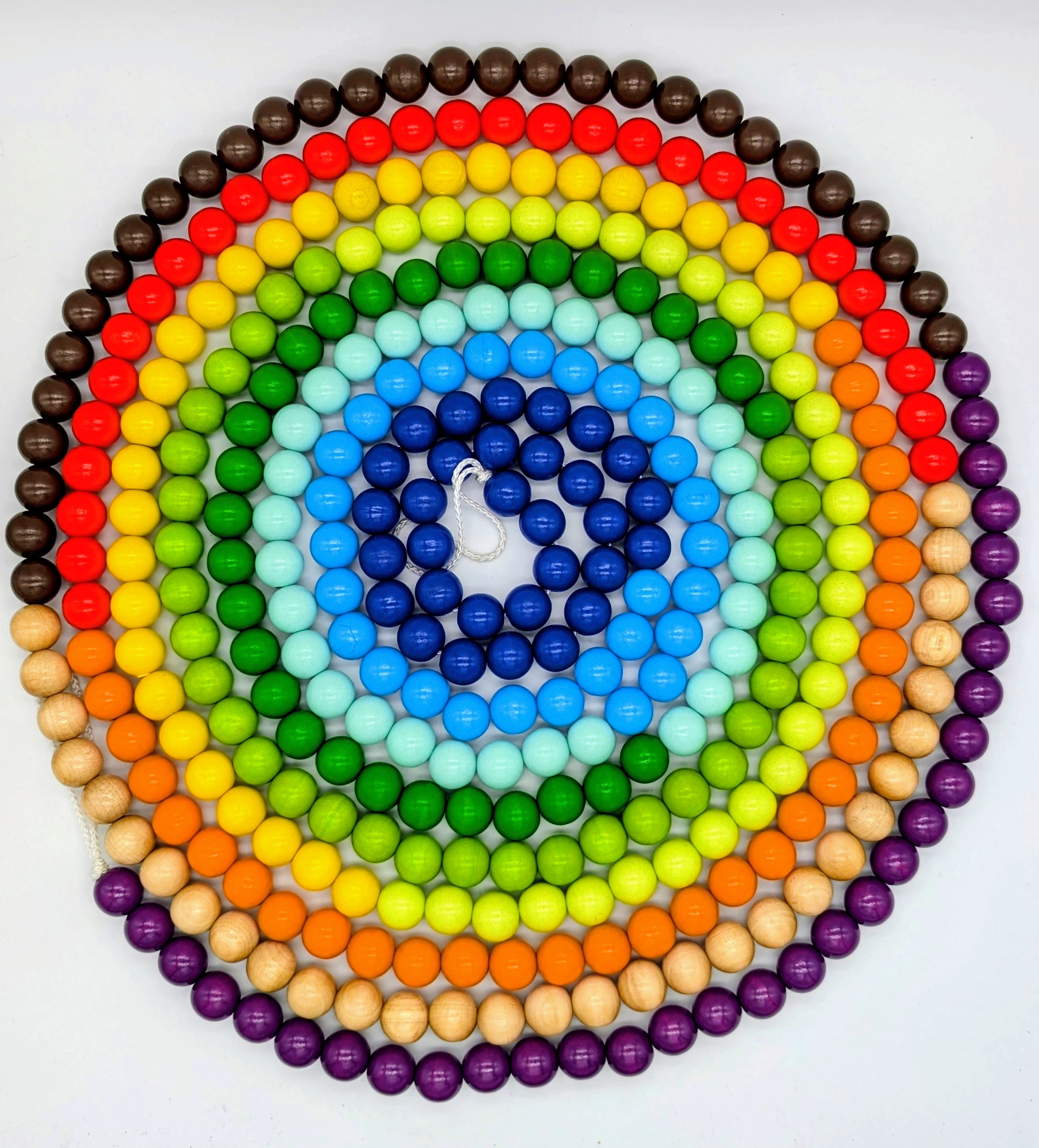 bunte Perlen, Holzperlen, Perlenkette, Mehrfarbig, Spiralketten