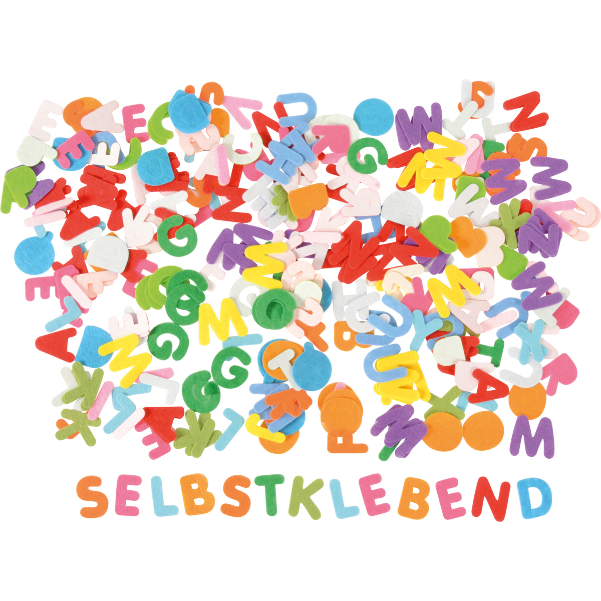 Alphabet, Buchstaben, Bunte Buchstaben, Konfetti-Buchstaben, Selbstliebe Botschaft