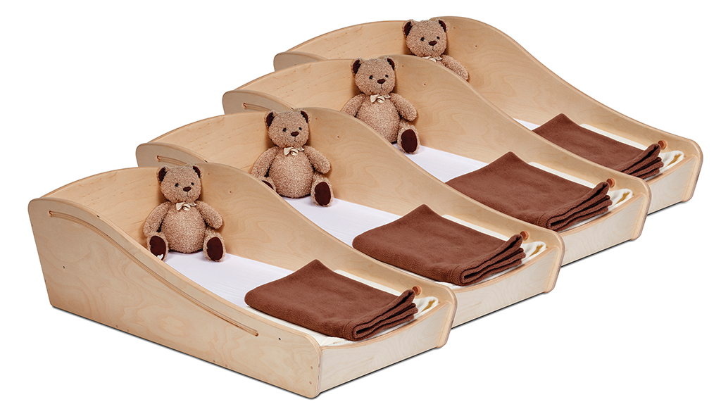 Babybett, Holz-Babybett, Kleinkindbett, Braune Decke, Teddy, Kinderzimmer-Dekoration, baby, Gitterbett, Holz, Babybett, Tuchdecke