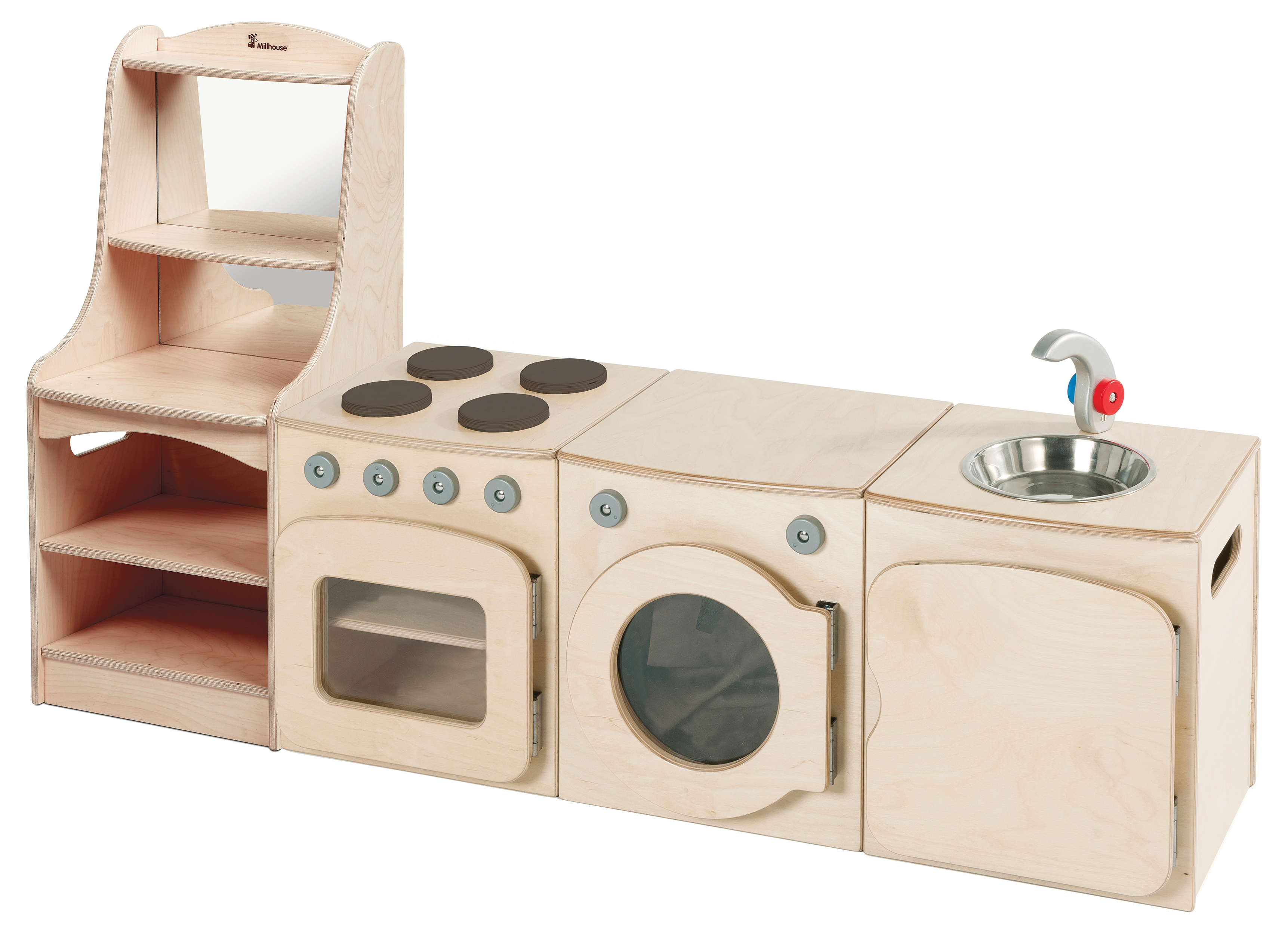 Holzküche, Küchenspiel, Kinderküche, Ofen, Spüle, Holzspielküche, Kinderküchenset, Küche, Backofen, Spüle