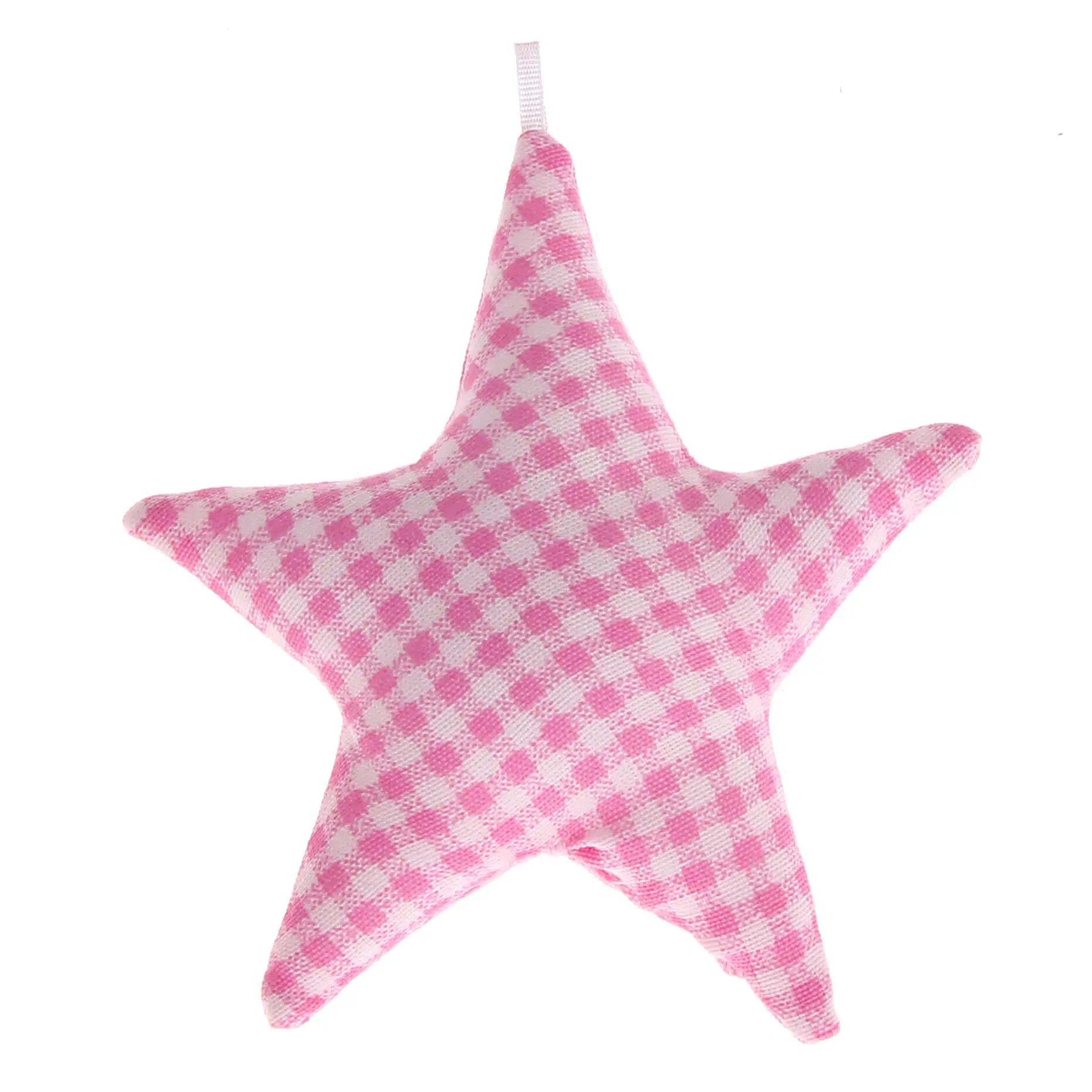 Check fabric star pink 25 in stock 