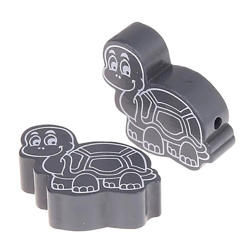 Turtle motif bead - 10 pieces gray 64 in stock 