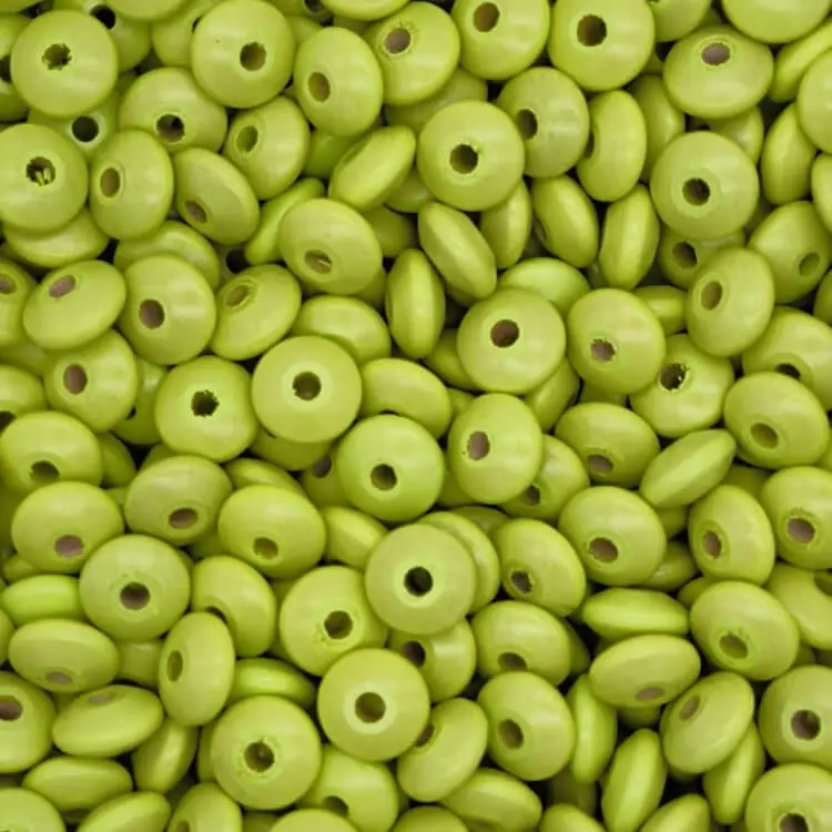 Wooden lenses 14mm - 50 pieces lemon 54 in stock 