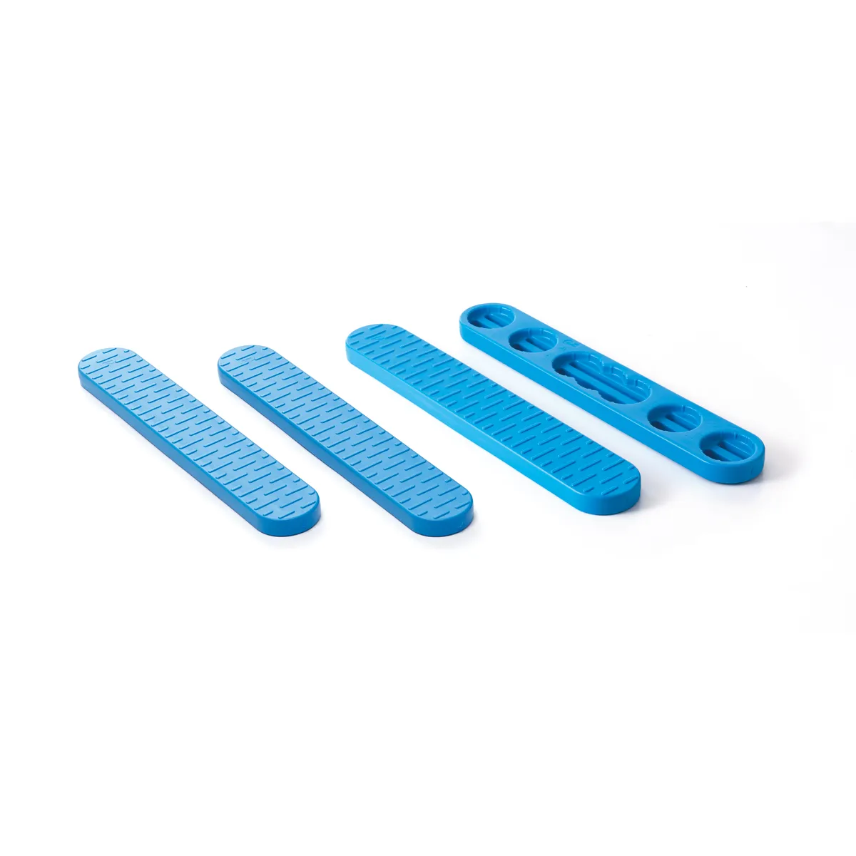 Trittschutz, Gleitstreifen, Antirutsch, Bodenkeil, Modellbauteil, lego pieces, blue plate, technic strip, peg bars, modeling accessories