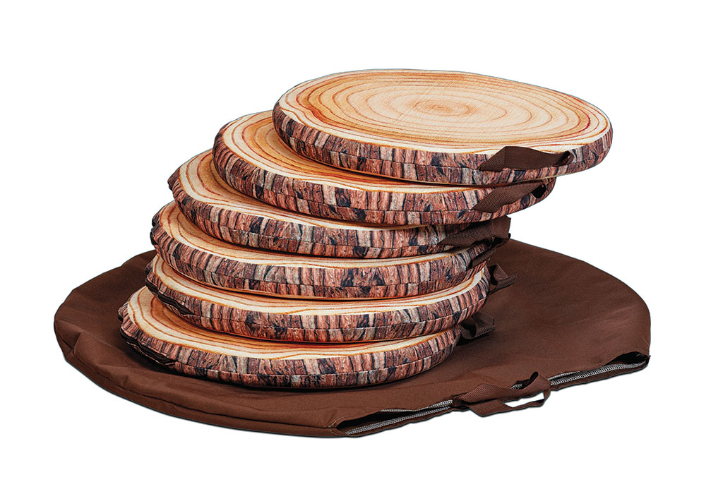 runder Holzteller, Holzscheiben, Trenner Untersetzer, Schnitzholz, Transporttasche, holzbrettchen, rund, holz, stapelhölzer, untersetzer