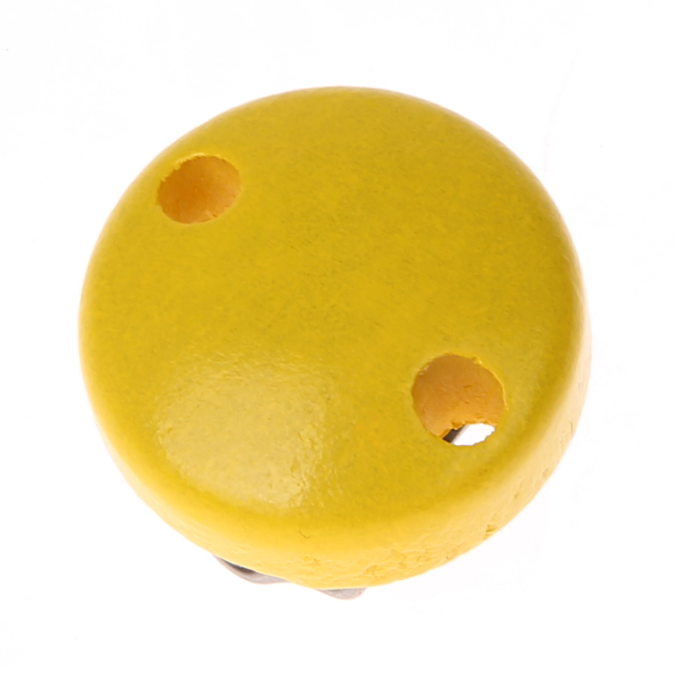 Pacifier clip mini / wooden clip Ø30mm yellow 620 in stock 