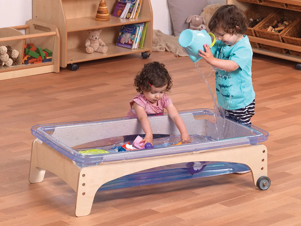 Kinderwaschtisch, Sandkasten, Wasseraktivität, Spielzeugtisch, Holzrahmen, Wasserbecken, Kinderspielzeug, Holzständer, Spieltafel, Kleidung