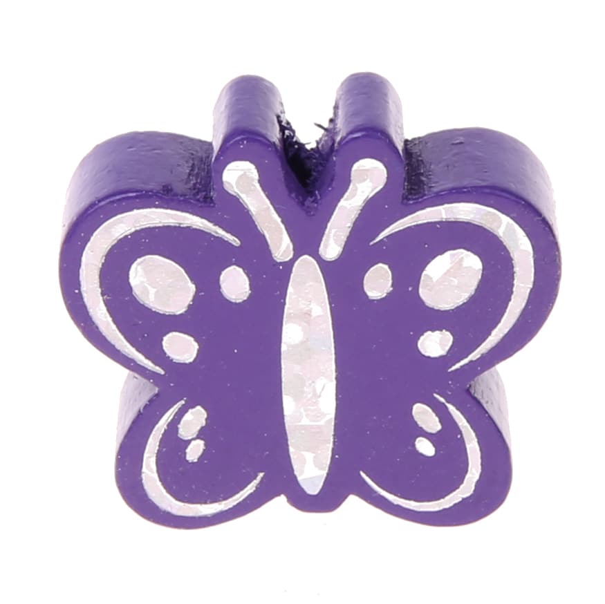 Motivperle Schmetterling Glitzer lila 249 auf Lager