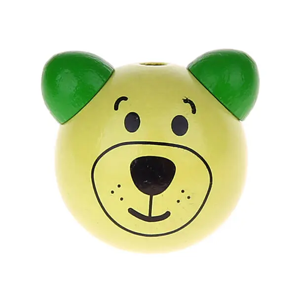 3D bear II motif bead lemon 760 in stock 