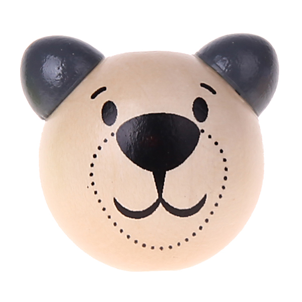 3D bear motif bead gray 683 in stock 