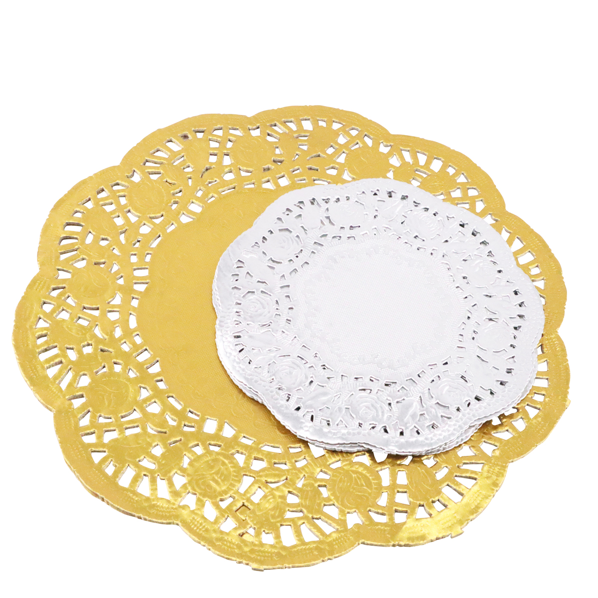 Spitzen-Topfunterleger, Spitzen-Deckchen, gelber Untersetzer, runder Untersetzer, Stickerei, Doily, Spitze, rund, Gelb, Weiß