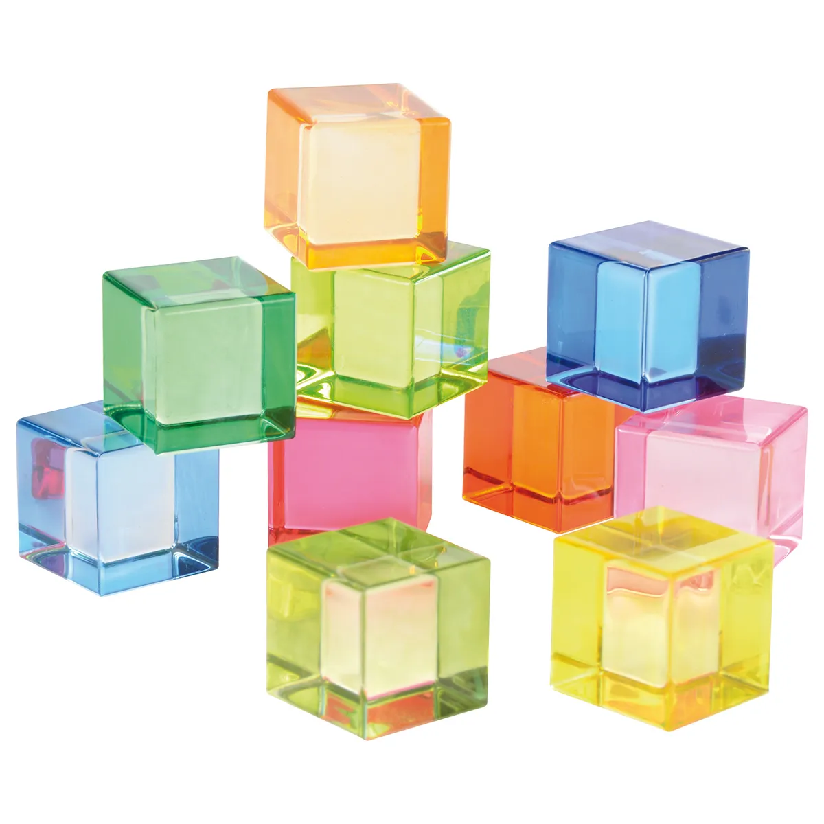 Gummiwürfel, Transparente Würfel, Bauspielzeug, Farbig, Spielzeugwürfel, glowwürfel, transparente blöcke, bunte würfel, stapelblöcke, spielwürfel