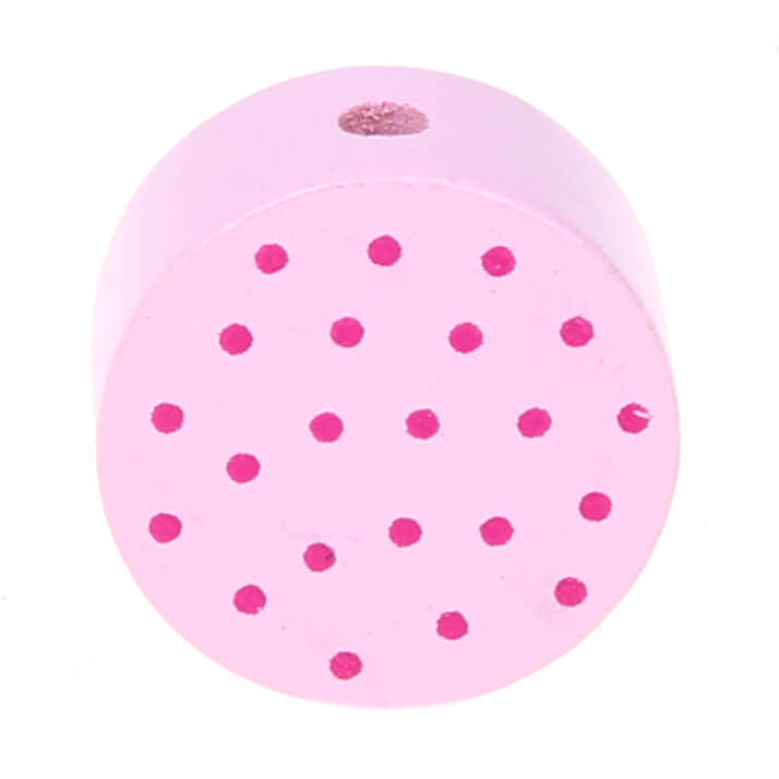 Motivperle Scheibe Punkte rosa 0 auf Lager