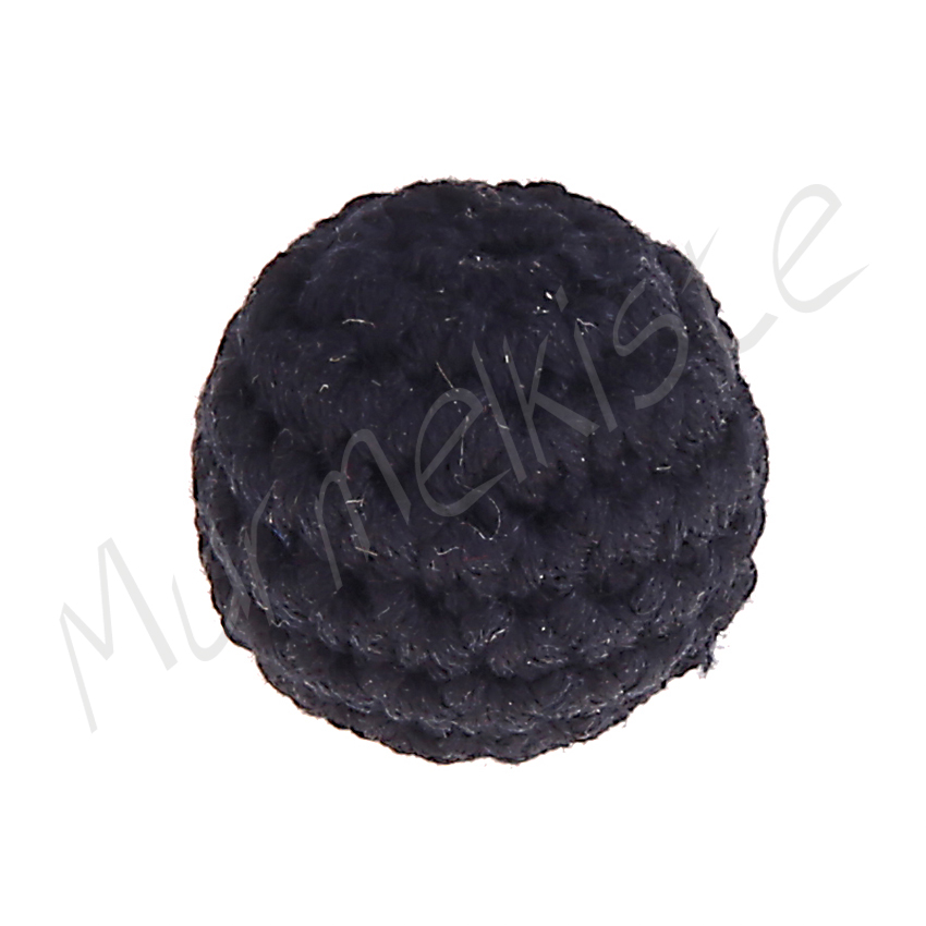 Häkelperle 20mm schwarz 279 auf Lager