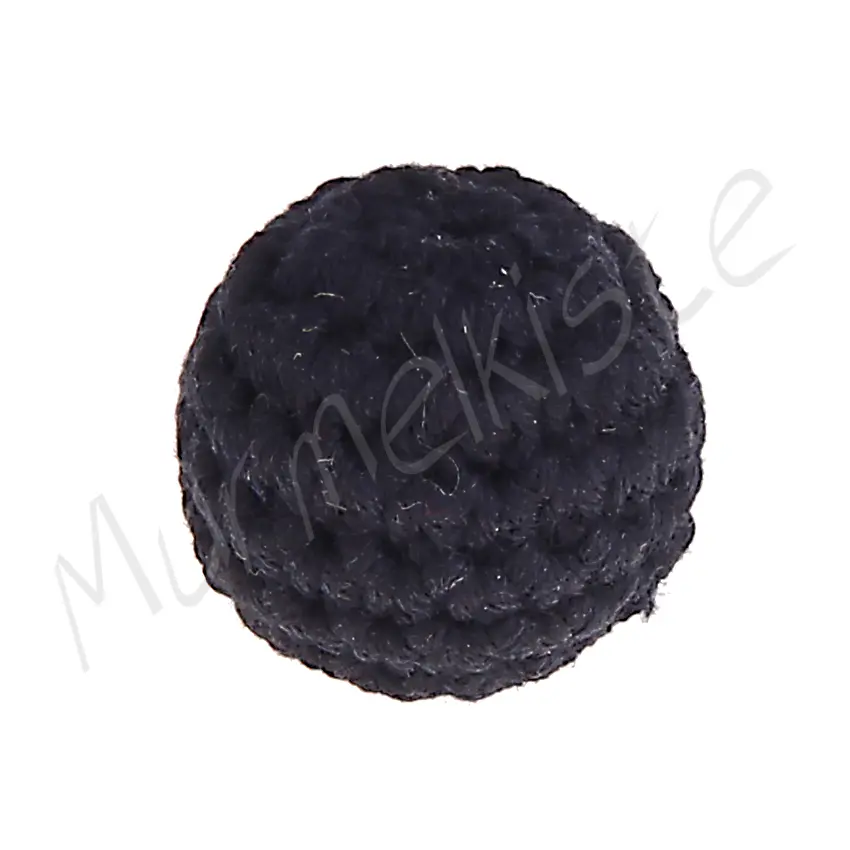 Häkelperle 20mm schwarz 292 auf Lager