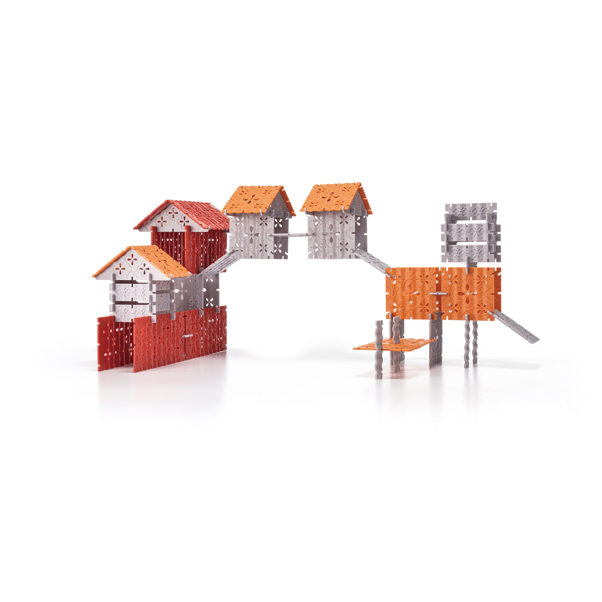 Bauset, Konstruktion, Spielzeug, Kunststoff, Orangene Akzente