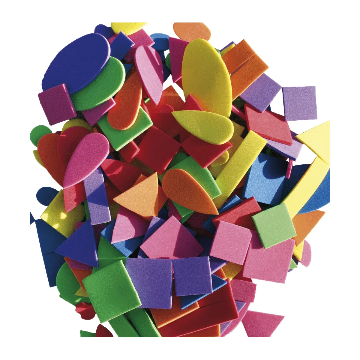 bunte foamies, Schaumstoffstückchen, Puzzle-Spaß, Farbenfrohe Formen, Kunststoffschnipsel, Schaumstoffstücke, Knetmasse, bunte Stoffe, Puzzle-Foam, Formenbausteine