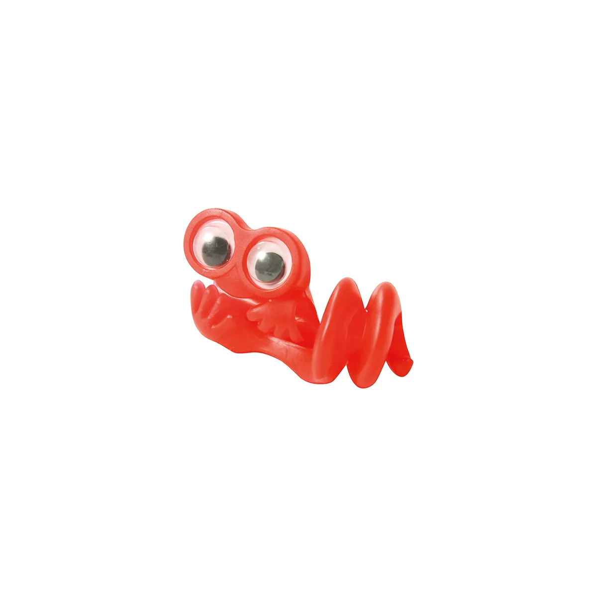 Kleiner Clip, Krabbenform, Rot, Spiralförmig, Clipverschluss, Kleiner Kunststofffisch, Rot, Spielzeugfigur, Augenfigur, Fischgestalt