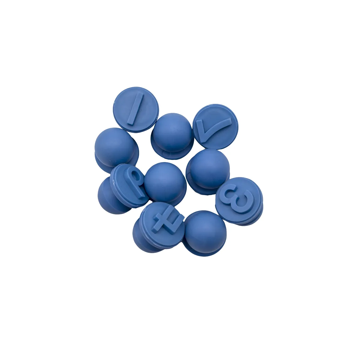 Kapseln, Gummikapseln, Blau, Klebstoffkappen, Löserfarben, Knöpfe, Blau, Kapseln, Bastelbedarf, Rund