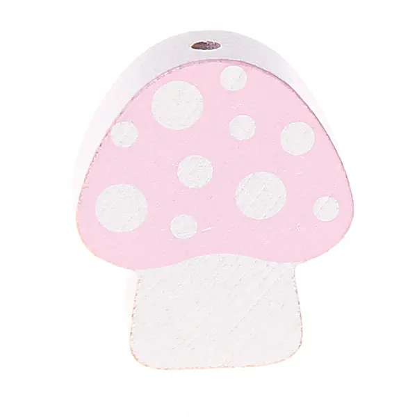 Mushroom motif bead pink 320 in stock 