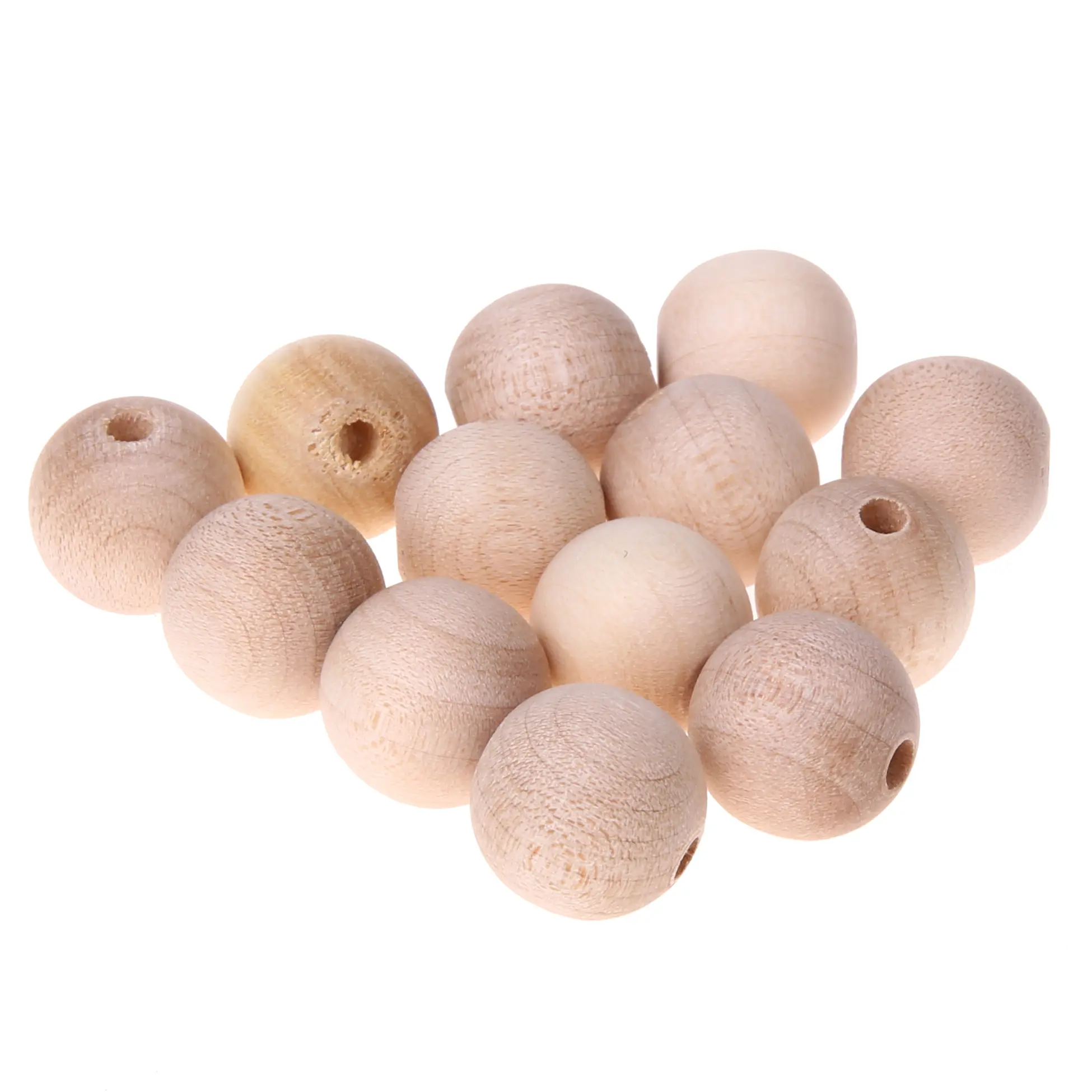 Wooden beads 25mm - 5 pieces raw 109 in stock 