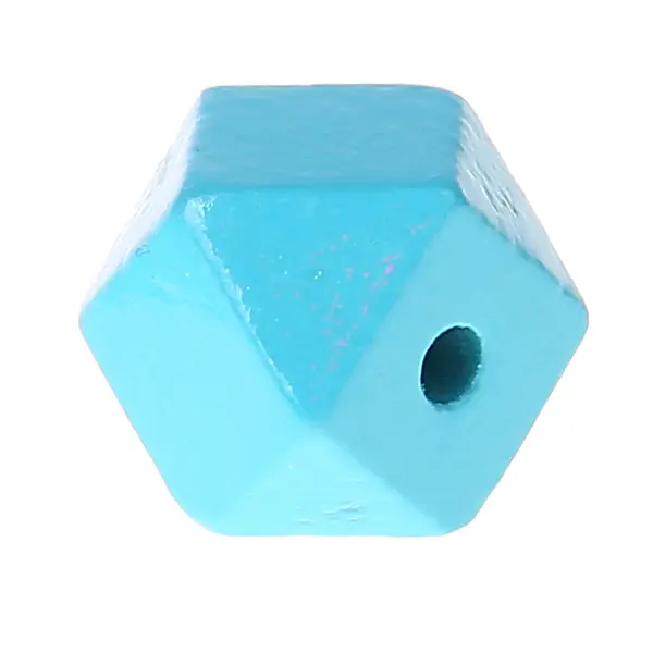 Hexagon beads 16mm light turquoise 173 in stock 