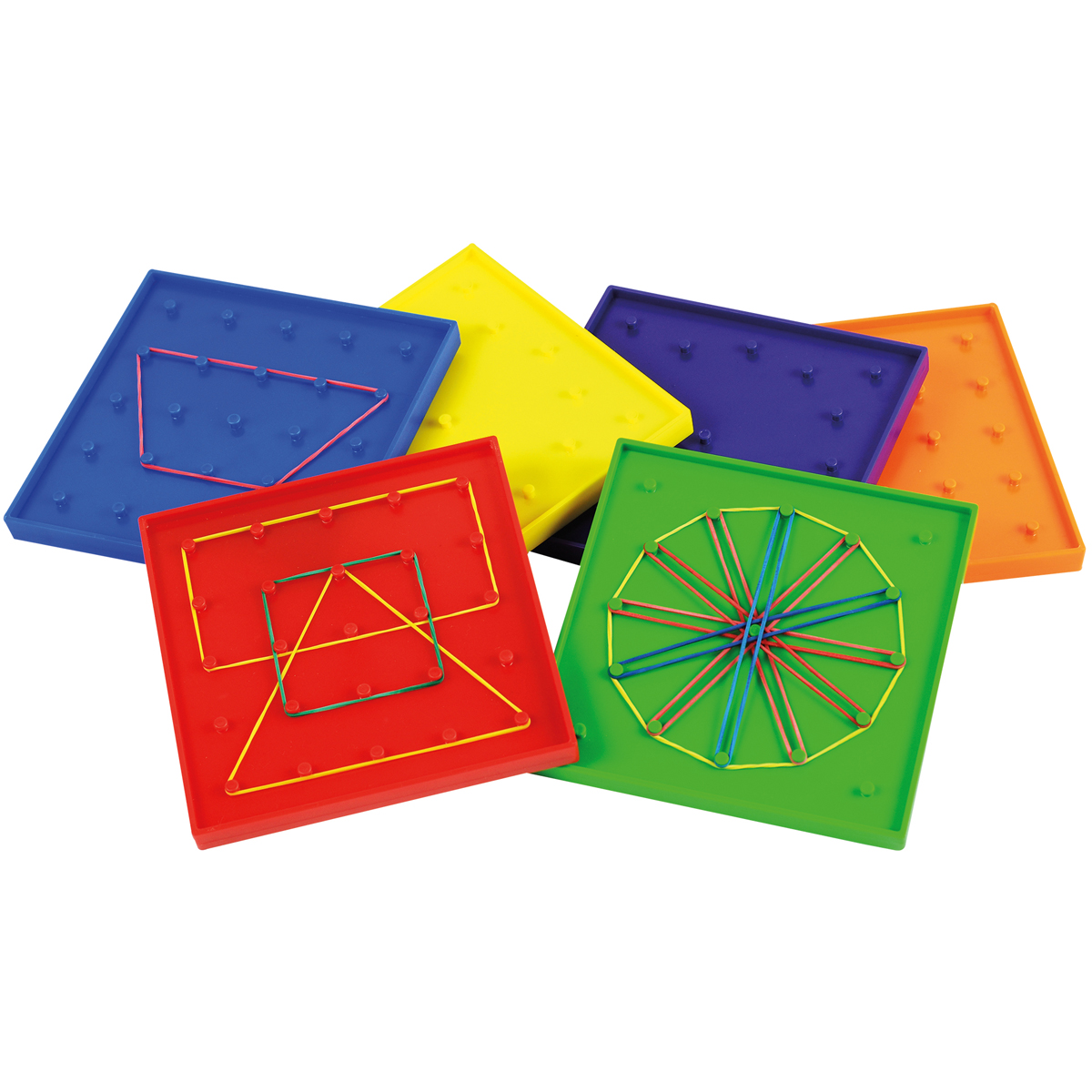 magnetische Spielfläche, quadratisches Magnetspiel, bunte geometrische Formen, magnetische Stäbe, kreatives Spiel