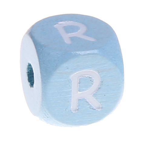 Letter beads baby blue 10x10mm R 306 in stock 