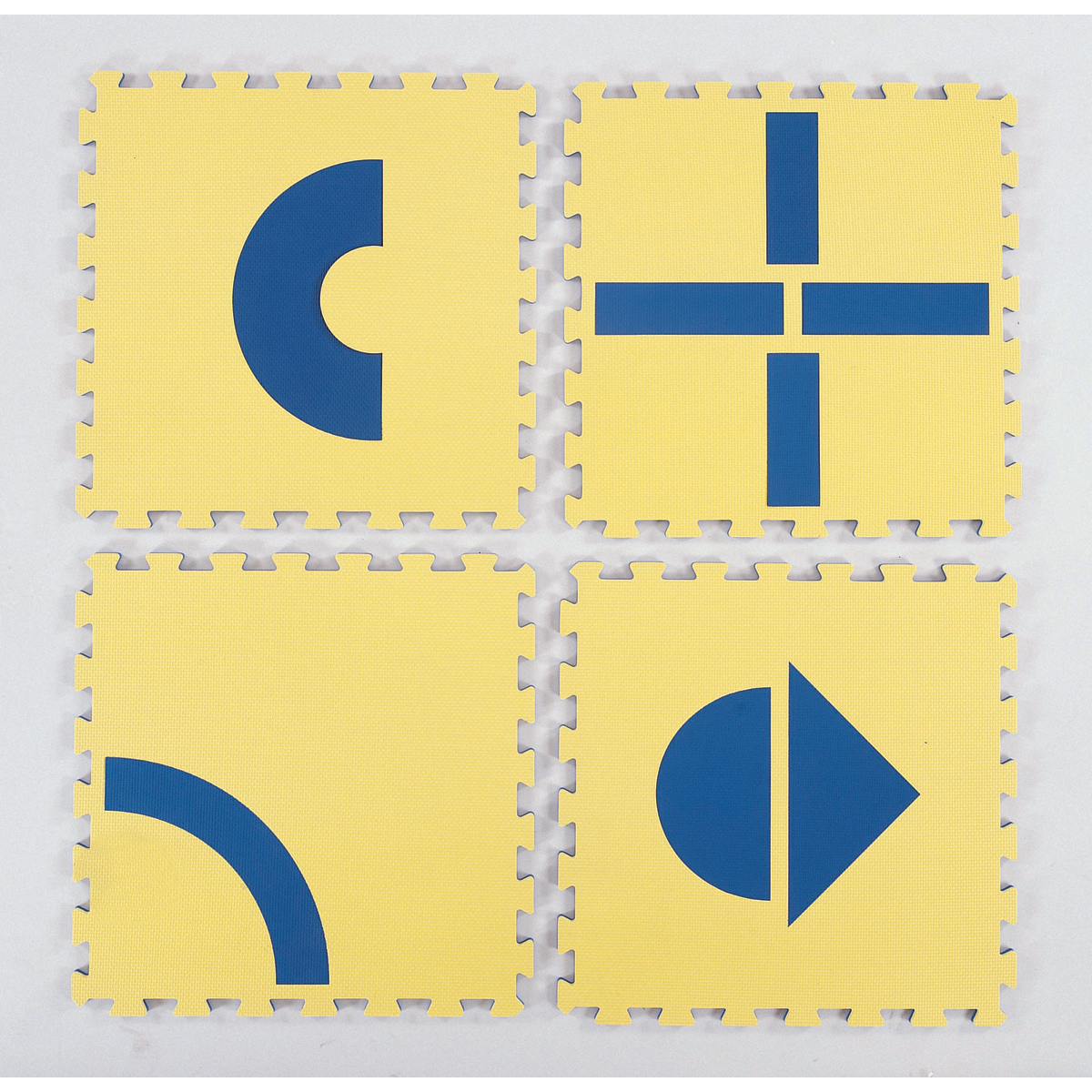 Puzzleteil, Spielmatte, Geometrische Formen, Gelb, Blau