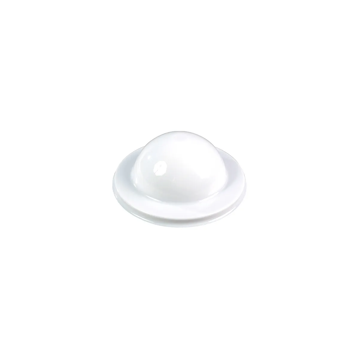 Plastik-Deckel, Durchsichtige Abdeckung, Abdeckkappe, Rund, Küche, Kugelnase, Kugelförmige Naht, Klebe-Pad, Durchmesser small, Kunststoff-Weiße Base