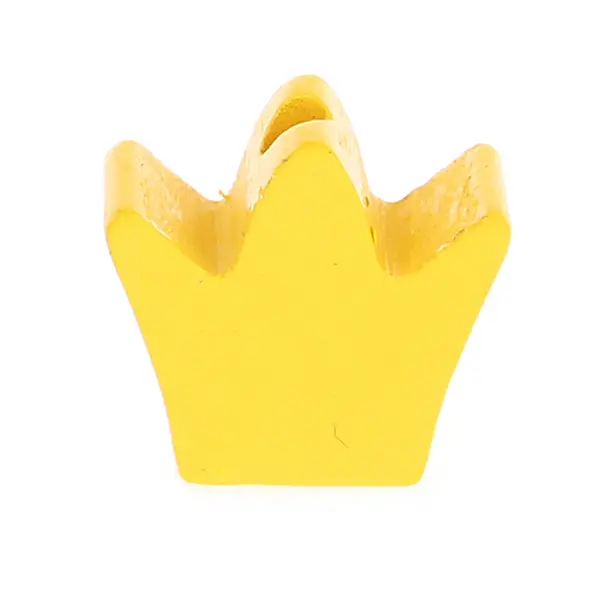 Milled crown motif bead yellow 607 in stock 