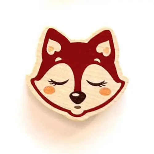Motivperle schlafender Fuchs braun - roh 20 auf Lager